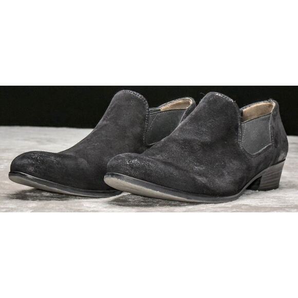 Paul Green Black Suede Chelsea Slip-on Low Ankle Boots Womens UK 5 US Size 7.5 - Picture 12 of 16